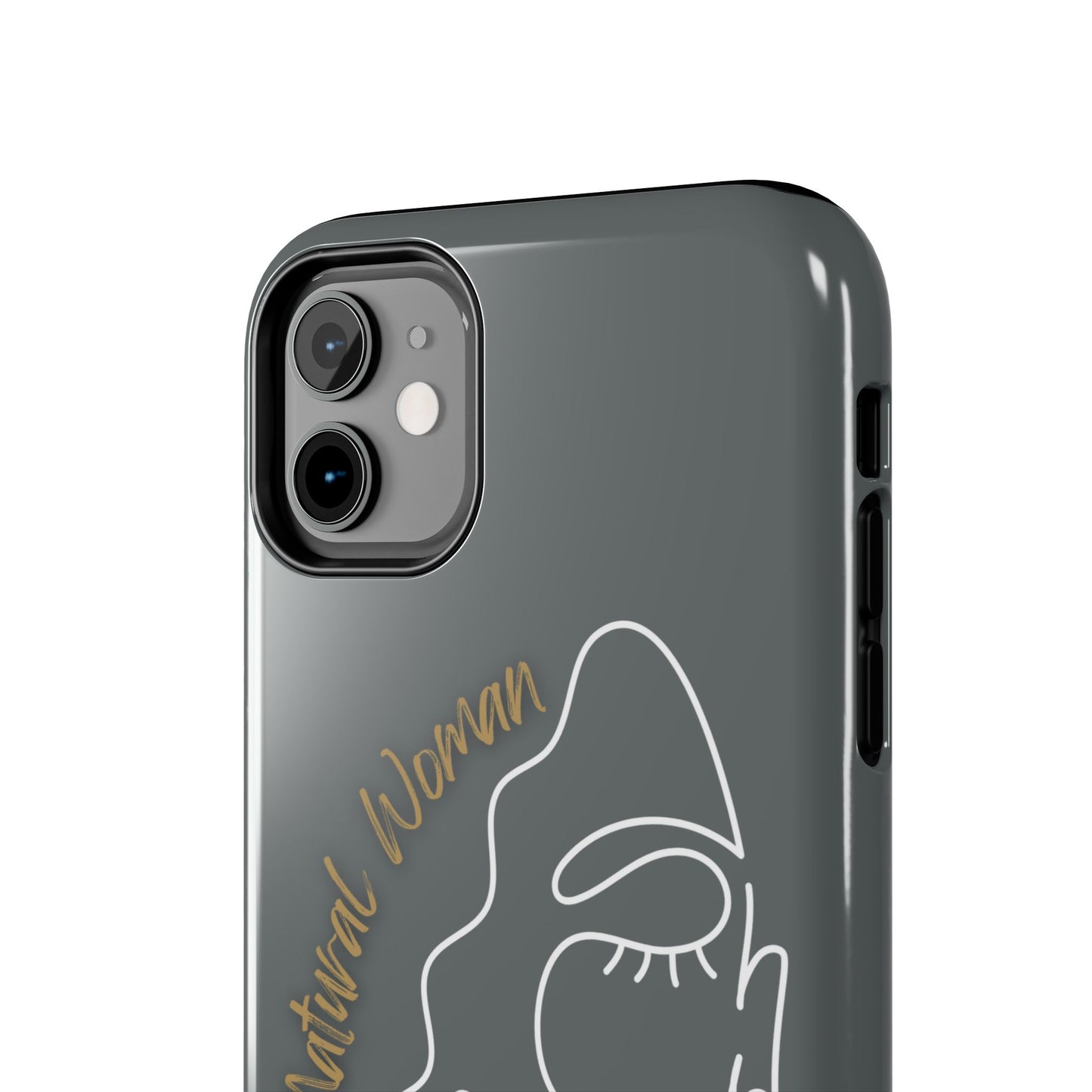Natural Woman Half Face (WL)Tough Phone Case DARK GREY
