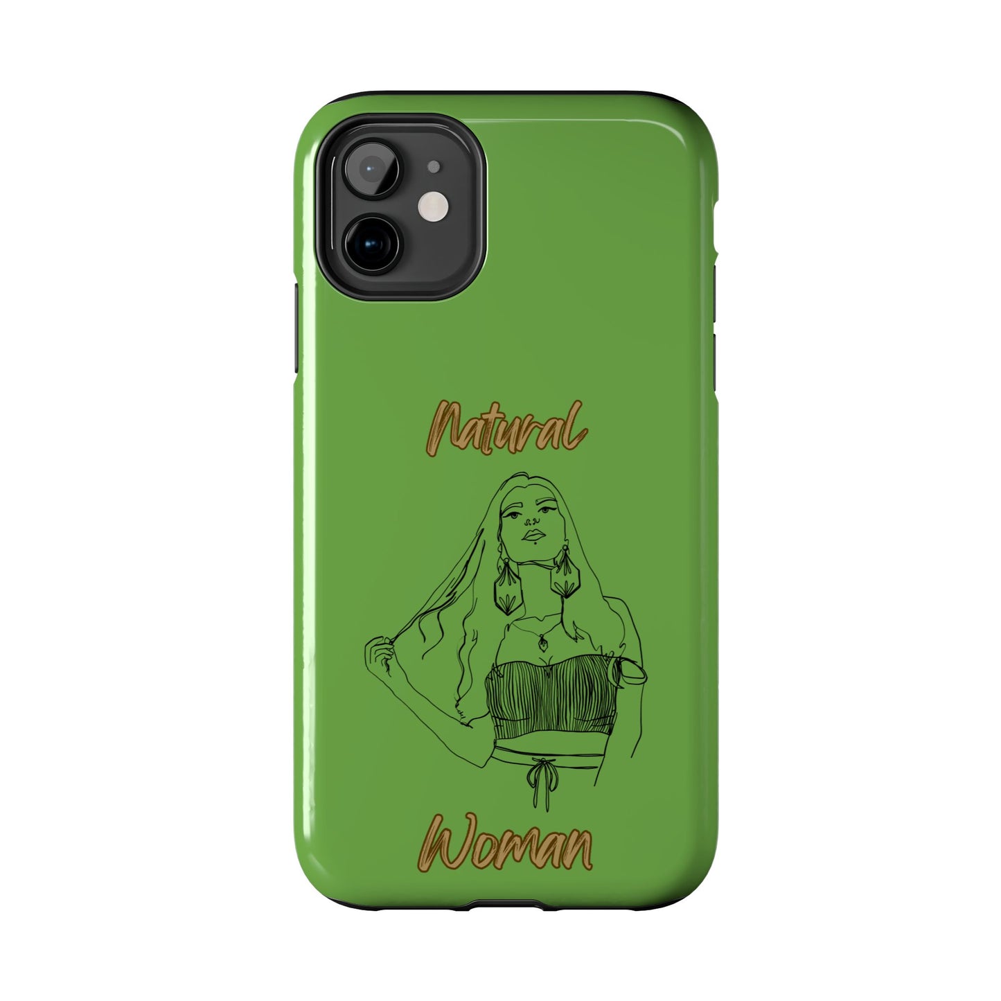 Natural Woman Thinking (BL)Tough Phone Cases GREEN