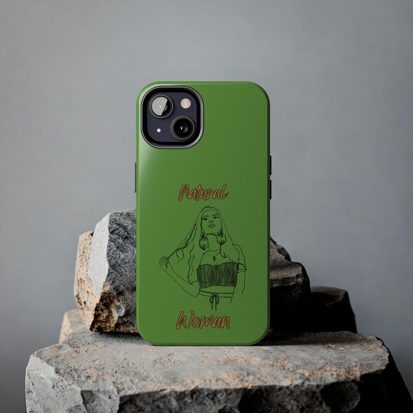 Natural Woman Thinking (BL)Tough Phone Cases GREEN