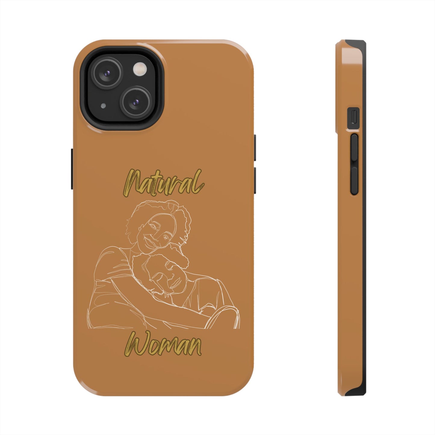Natural Woman Loving Embrace (WL)Tough Phone Cases LIGHT BROWN