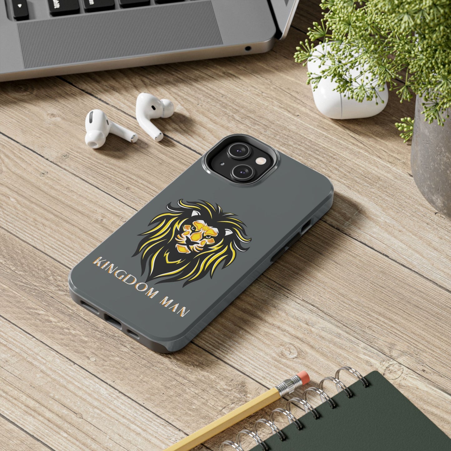 Kingdom Man (White-Gold Label) Tough Phone Case DARK GREY