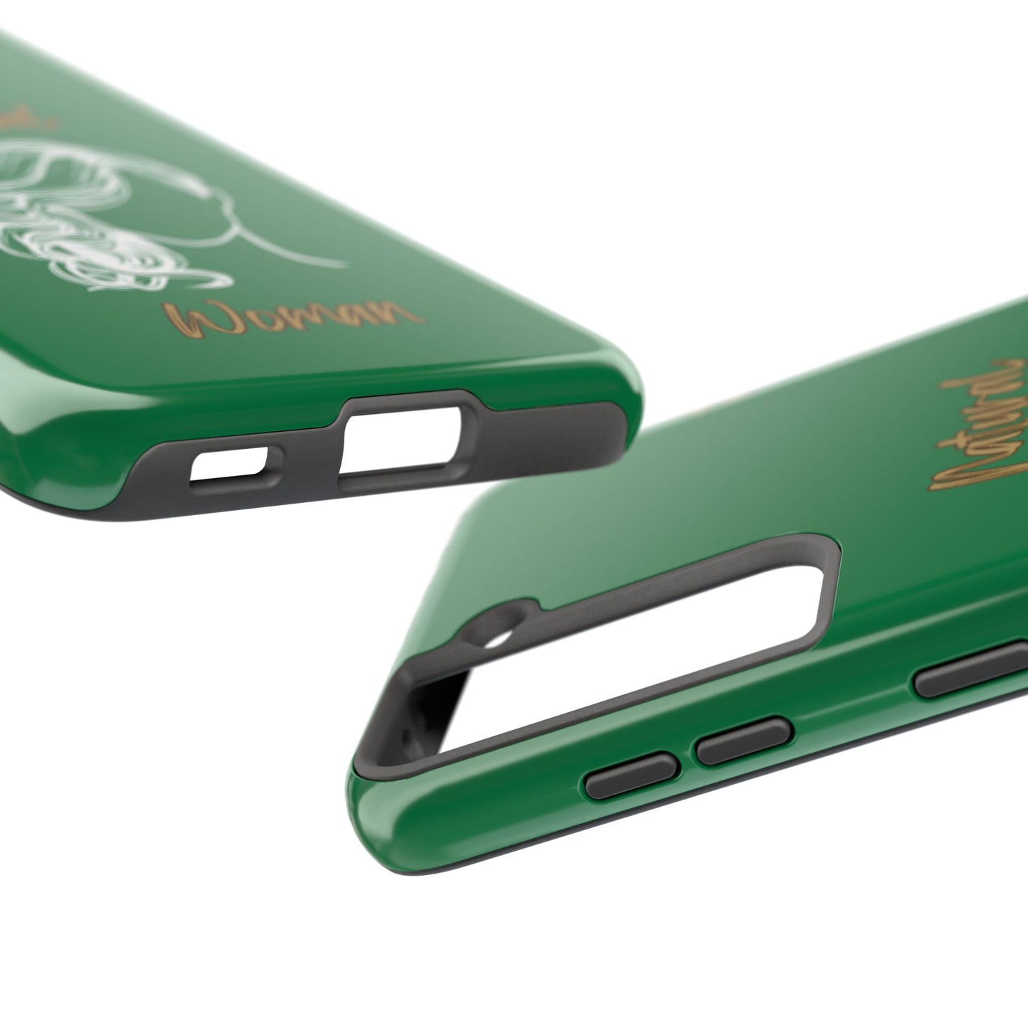 Natural Woman Long Curl (WL)Tough Phone Cases DARK GREEN