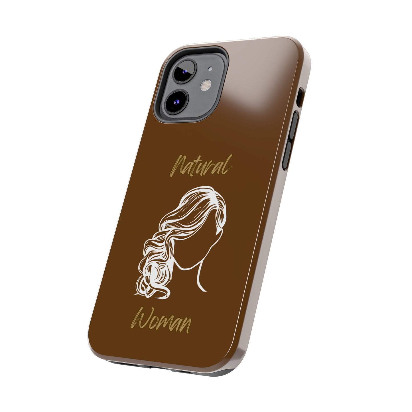 Natural Woman Long Curl (WL)Tough Phone Cases BROWN