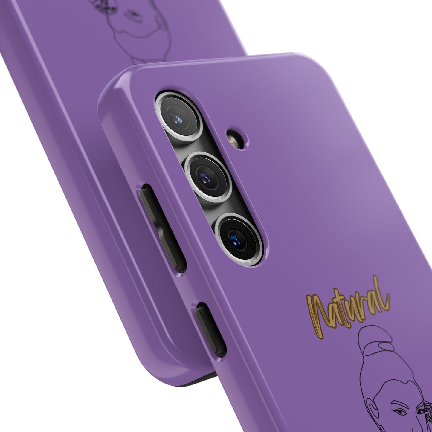 Natural Woman Sassy Bun (BL) Tough Phone Cases LIGHT PURPLE