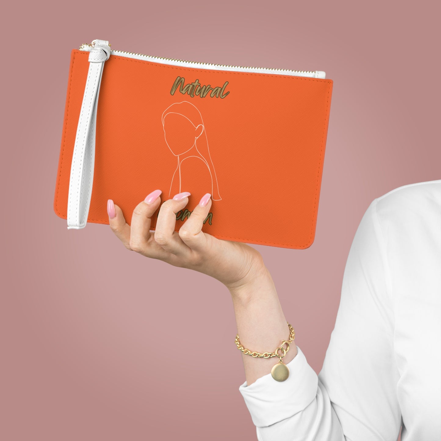 Natural Woman Tilted Look (WL) Clutch Bag ORANGE