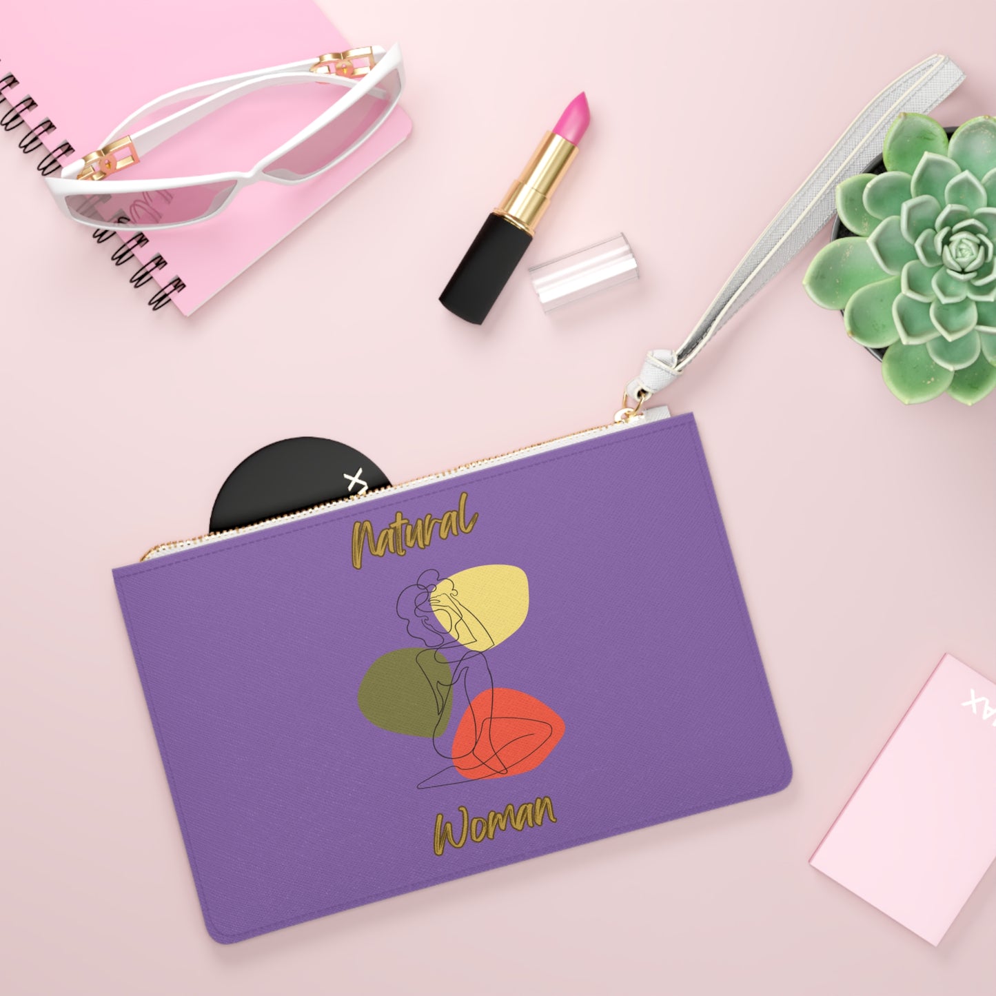 Natural Woman Colorful Pose (BL) Clutch Bag LIGHT PURPLE