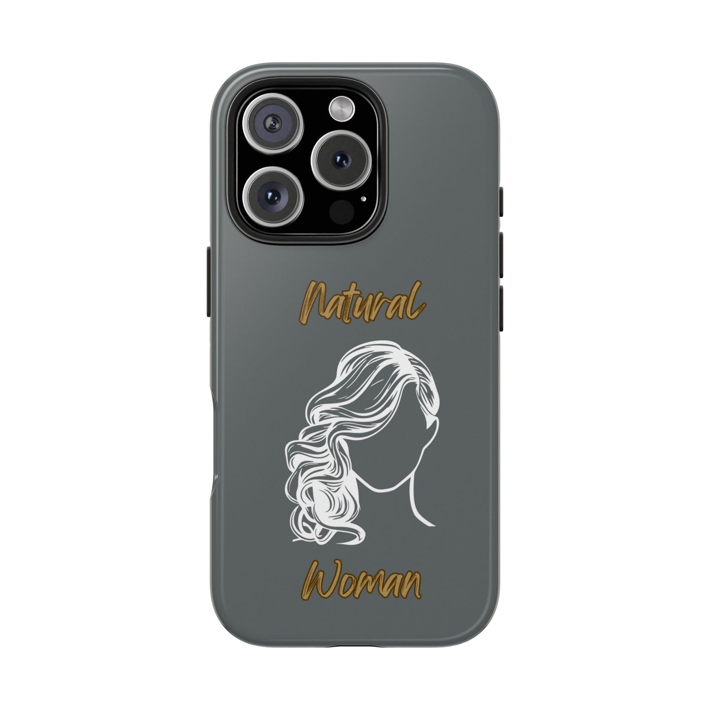 Natural Woman Long Curl (WL)Tough Phone Cases DARK GREY