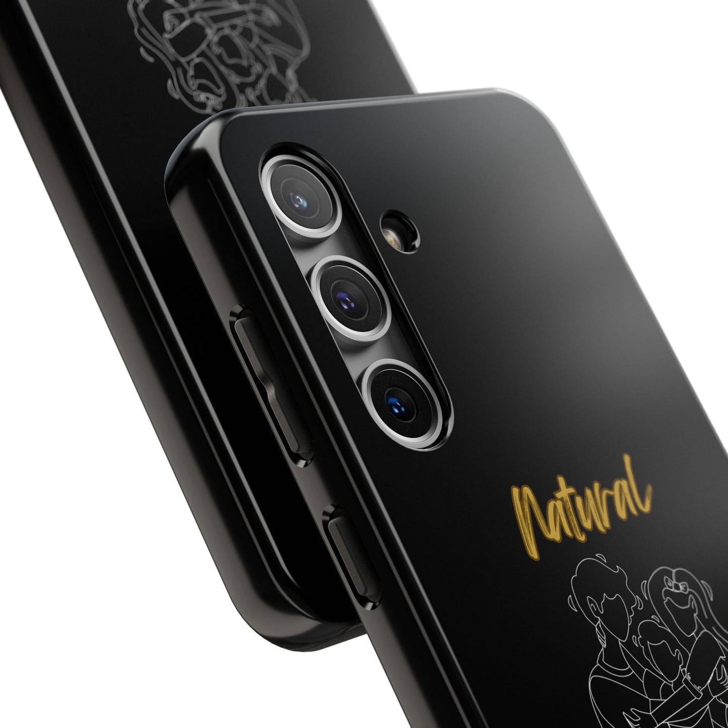 Natural Woman Bear Hugs (WL) Tough Phone Cases BLACK
