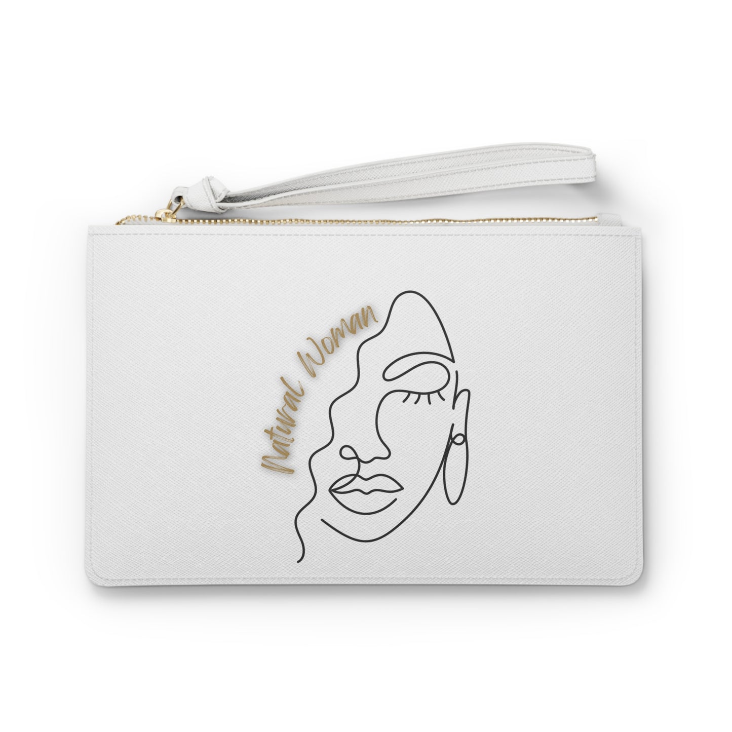 Natural Woman Half Face (BL) Clutch Bag WHITE