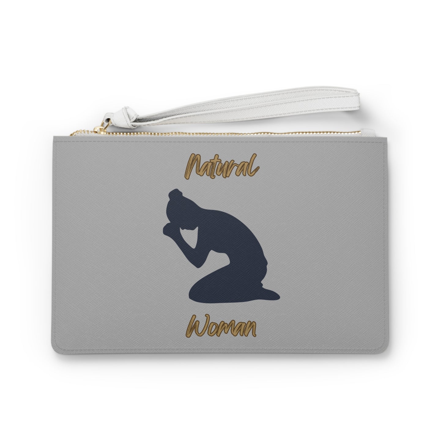 Natural Woman Pray (BL) Clutch Bag LIGHT GREY