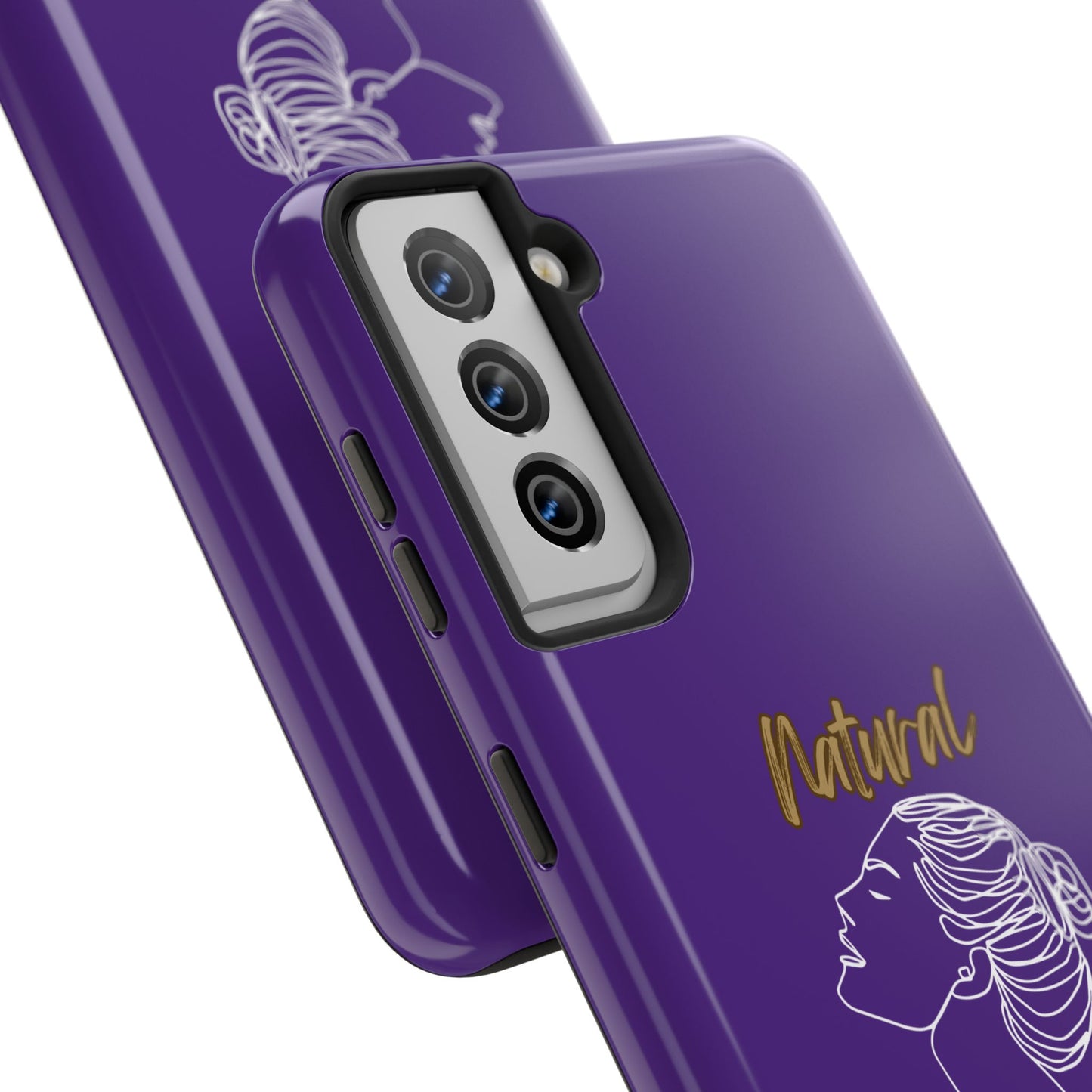Natural Woman Wet Bun (WL) Tough Phone Cases PURPLE