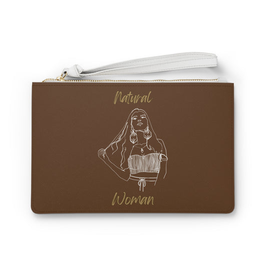 Natural Woman Thinking (WL) Clutch Bag BROWN