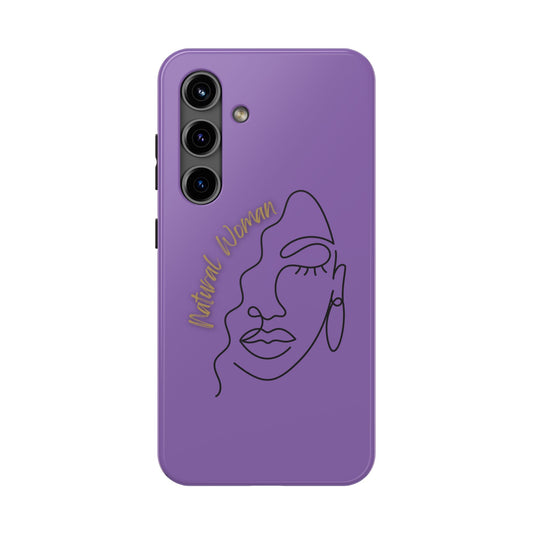 Natural Woman Half Face (BL)Tough Phone Case LIGHT PURPLE