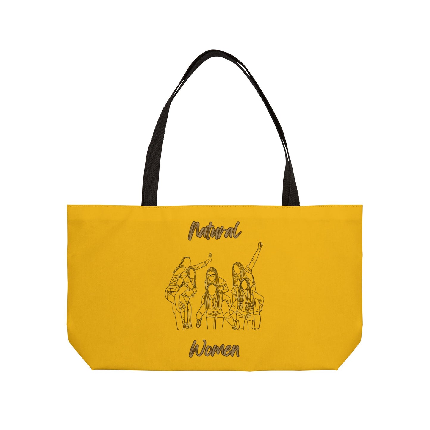 Natural Women Piggy Back (BL) Weekender Tote Bag YELLOW