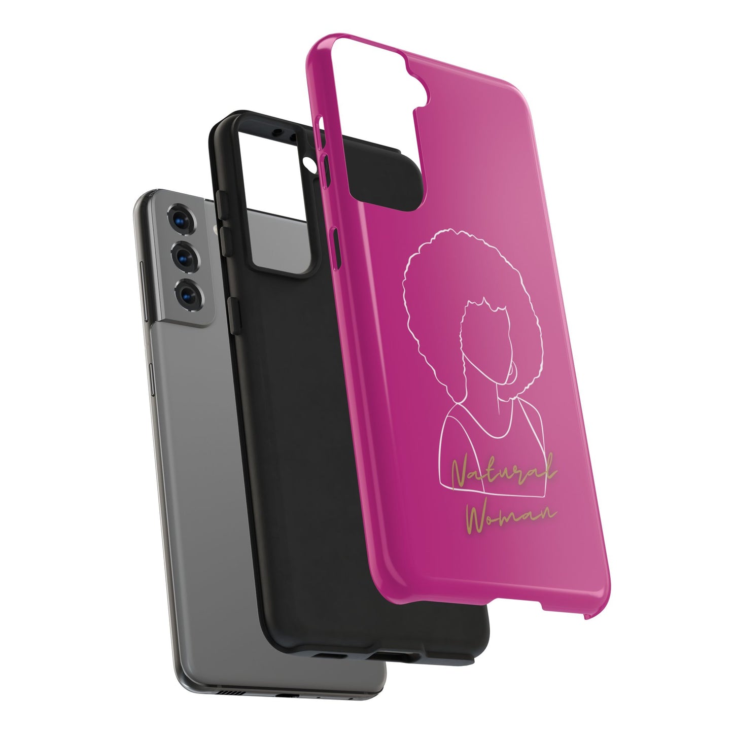 Natural Woman Afro (WL)Tough Phone Cases PINK