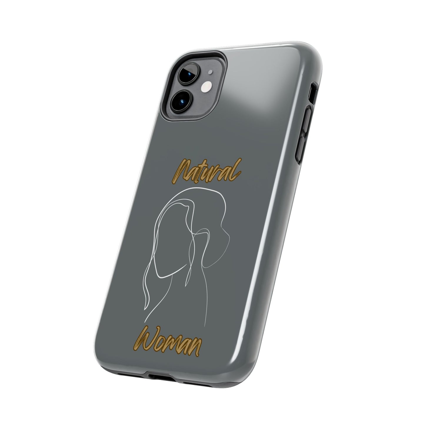 Natural Woman Hanging Hair (WL) Tough Phone Cases DARK GREY
