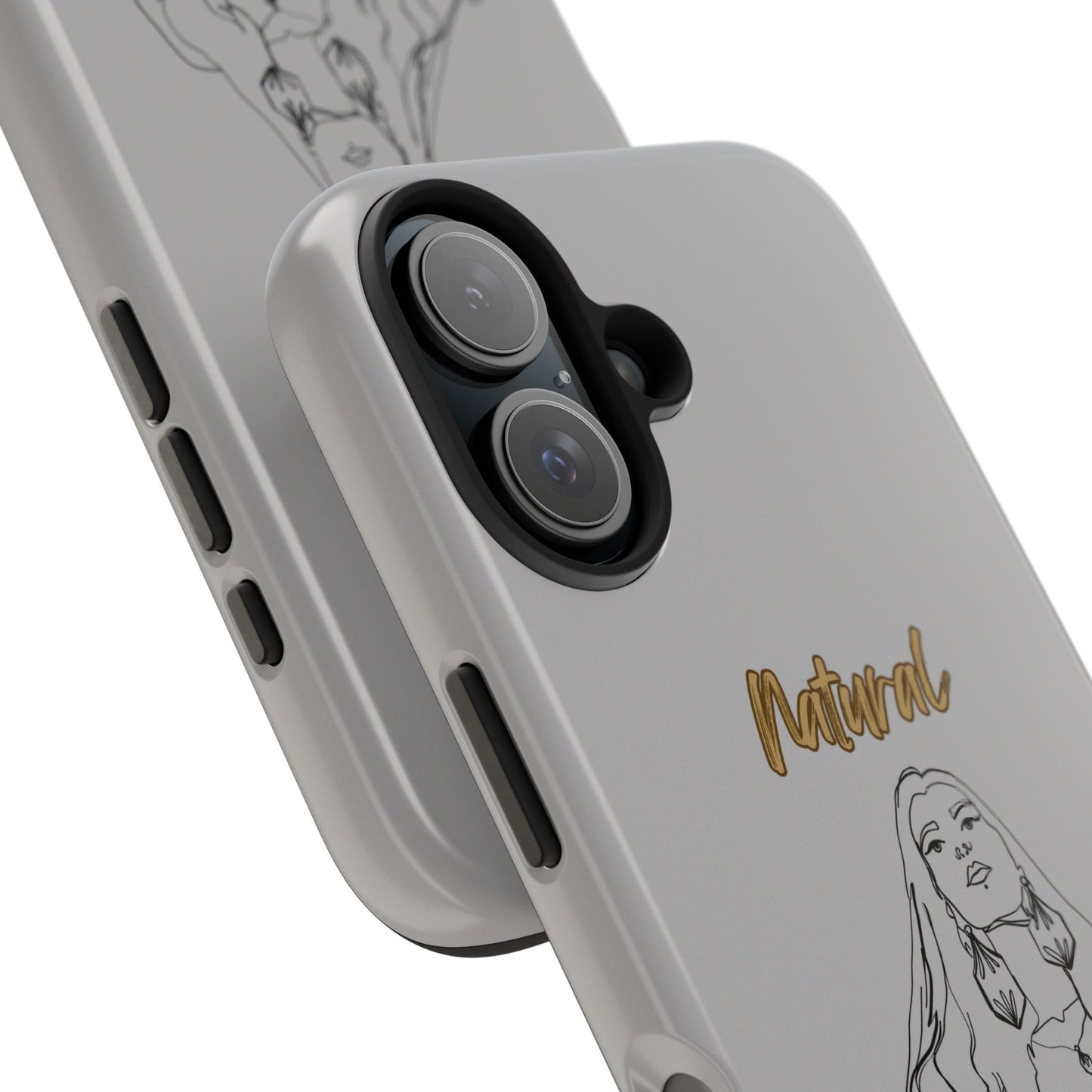 Natural Woman Thinking (BL)Tough Phone Cases LIGHT GREY