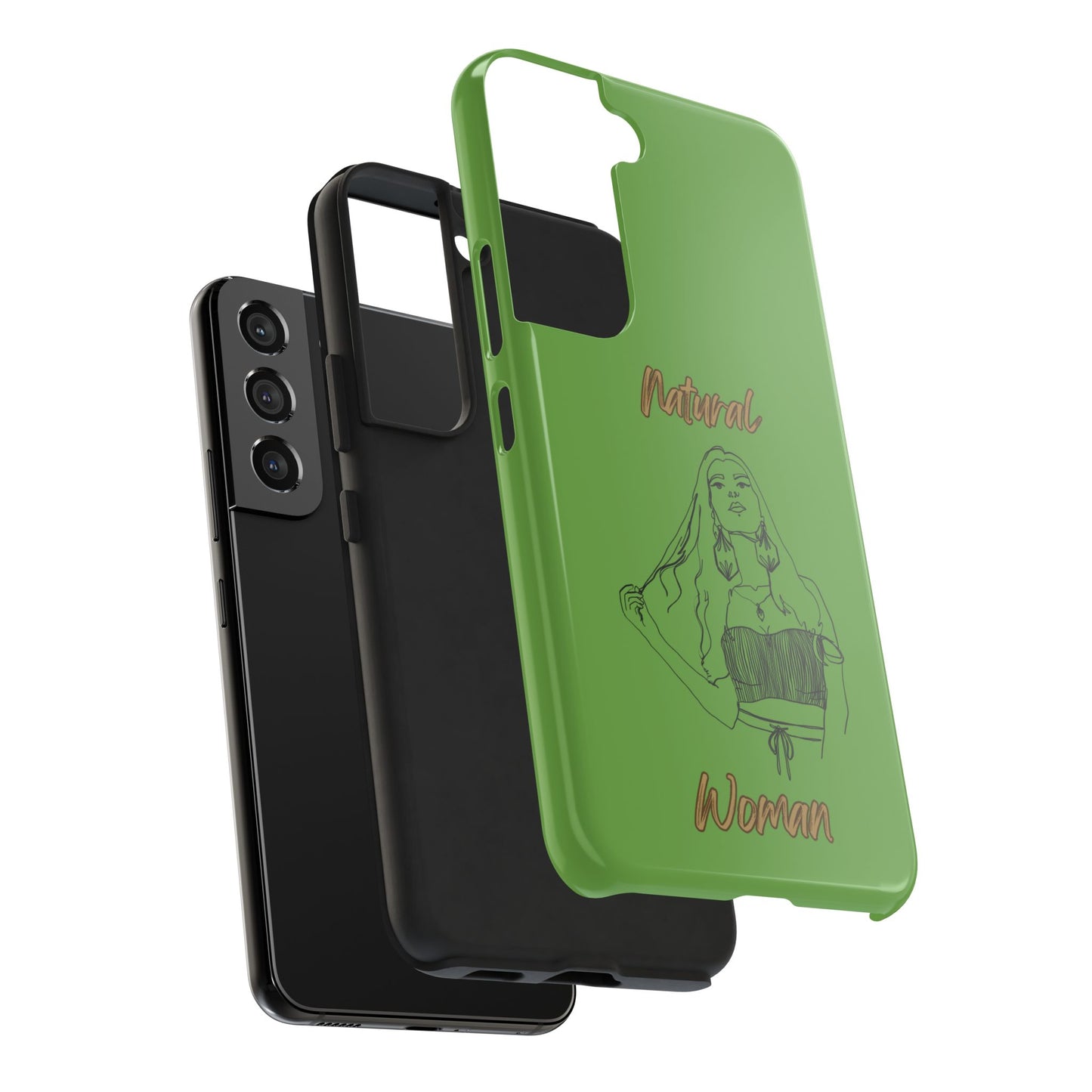 Natural Woman Thinking (BL)Tough Phone Cases GREEN