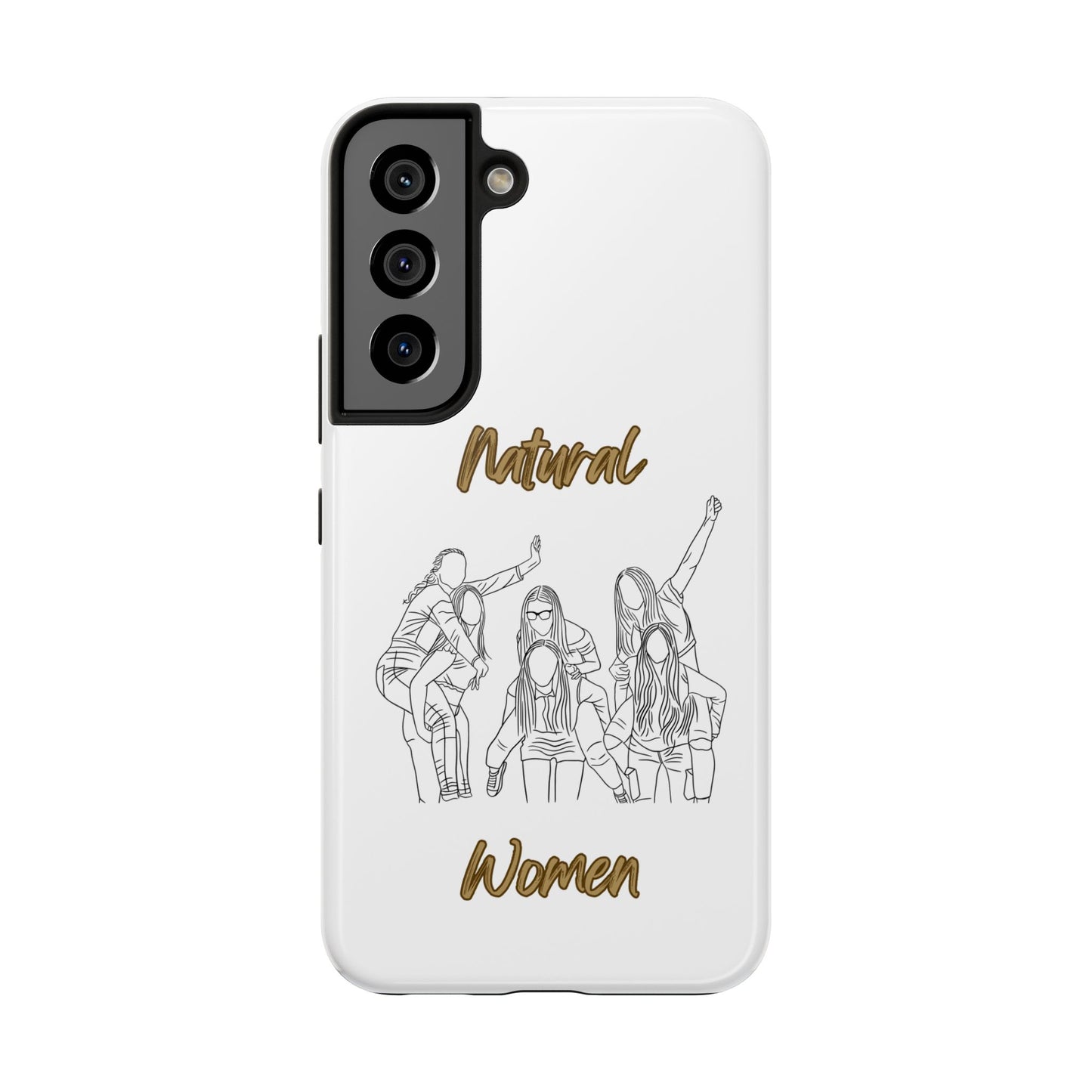 Natural Woman Piggy Back (BL)Tough Phone Cases WHITE