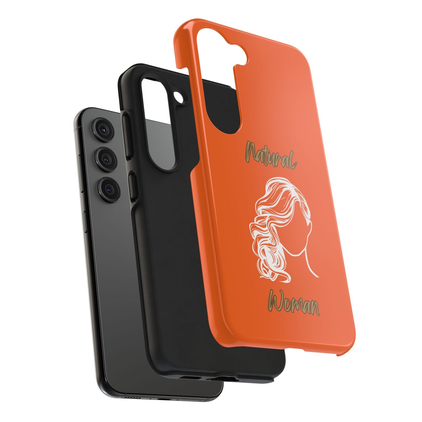 Natural Woman Long Curl (WL)Tough Phone Cases ORANGE