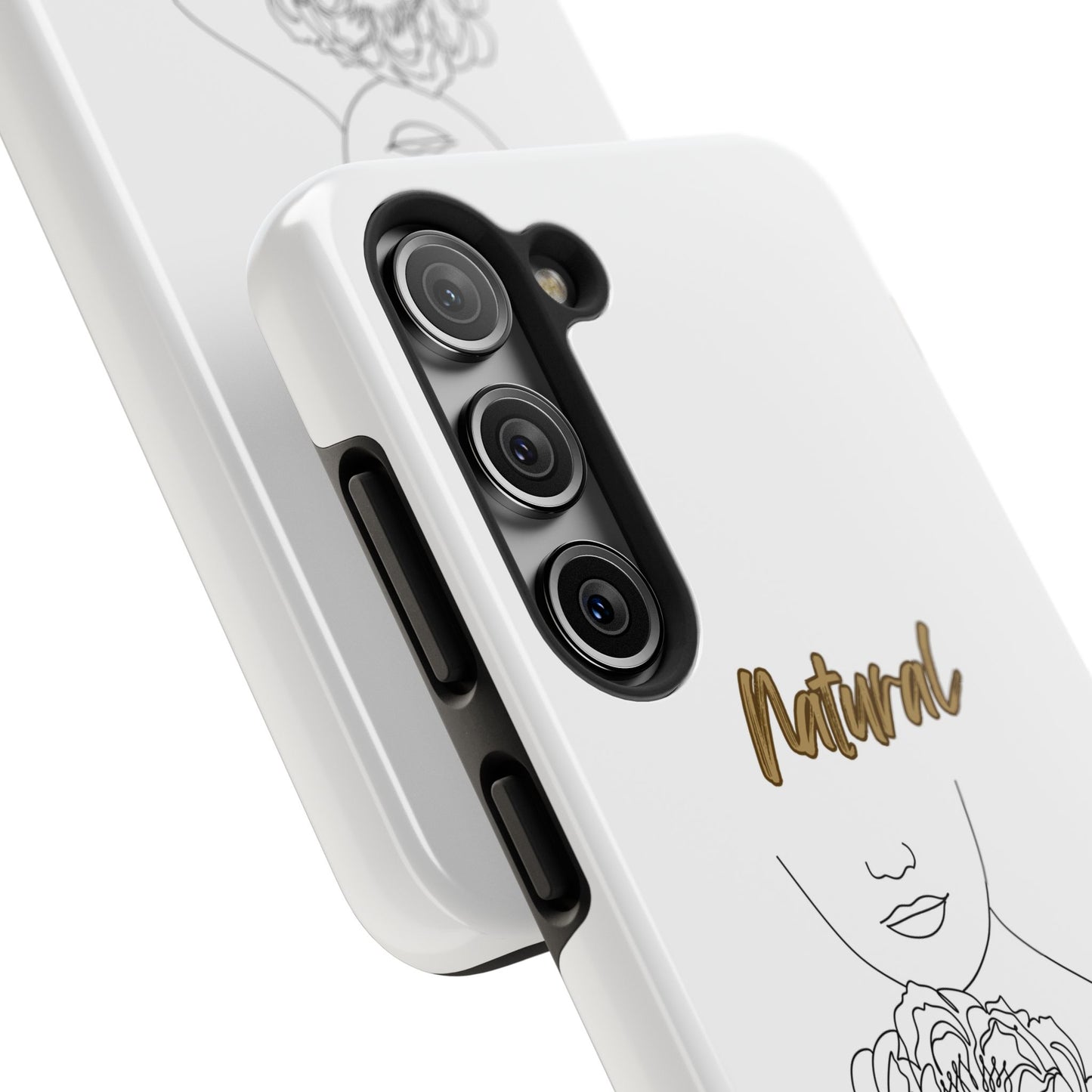 Natural Woman Kissed Flower (BL)Tough Phone Cases WHITE