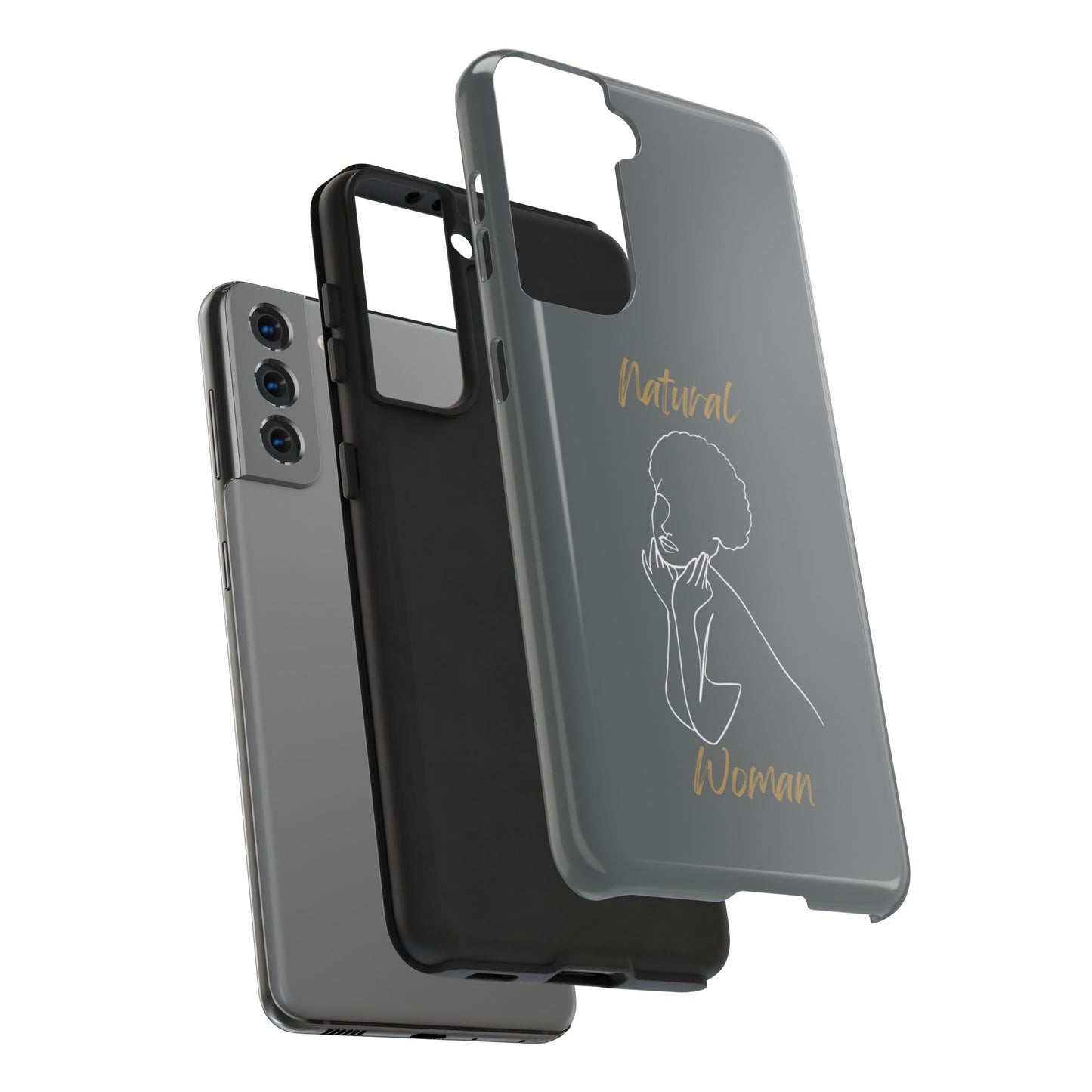 Natural Woman Cute Afro(WL)Tough Phone Cases DARK GREY