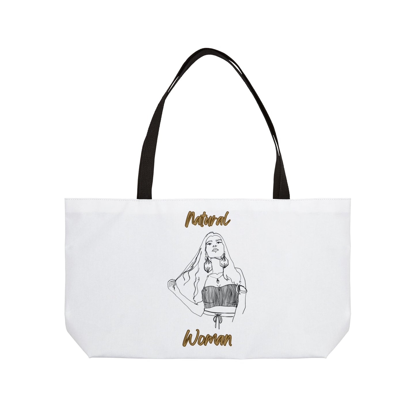 Natural Woman Thinking (BL) Weekender Tote Bag WHITE