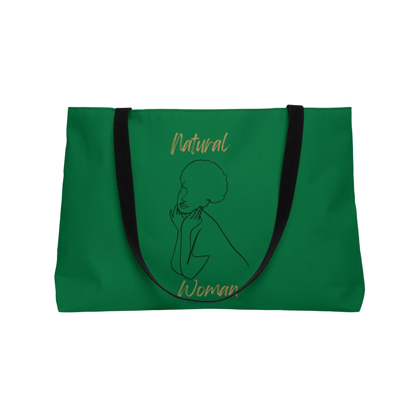 Natural Woman Cute Afro (BL) Weekender Tote Bag DARK GREEN