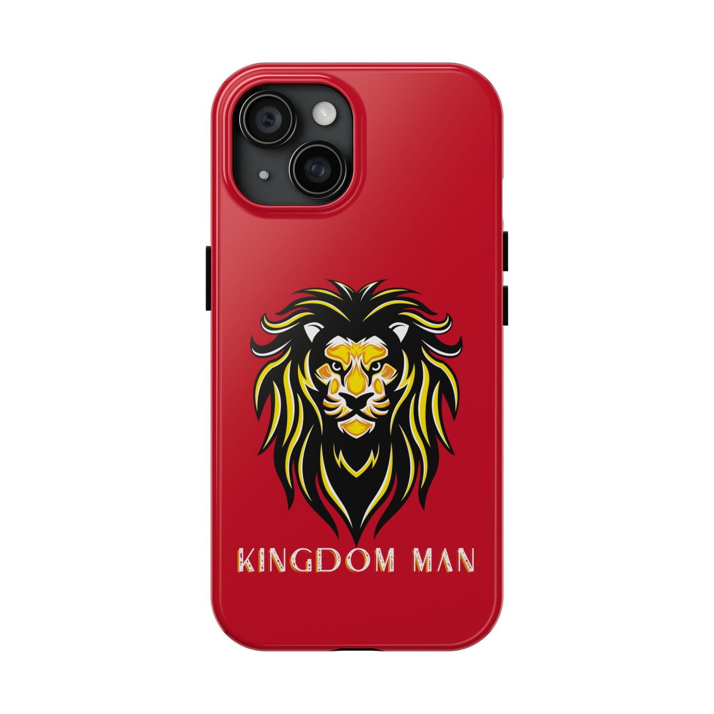 Kingdom Man (White-Gold Label) Tough Phone Case DARK RED