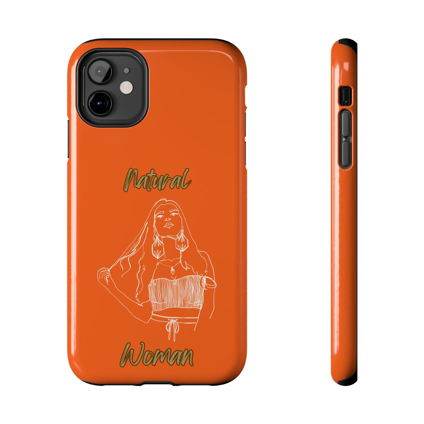Natural Woman Thinking (WL)Tough Phone Cases ORANGE