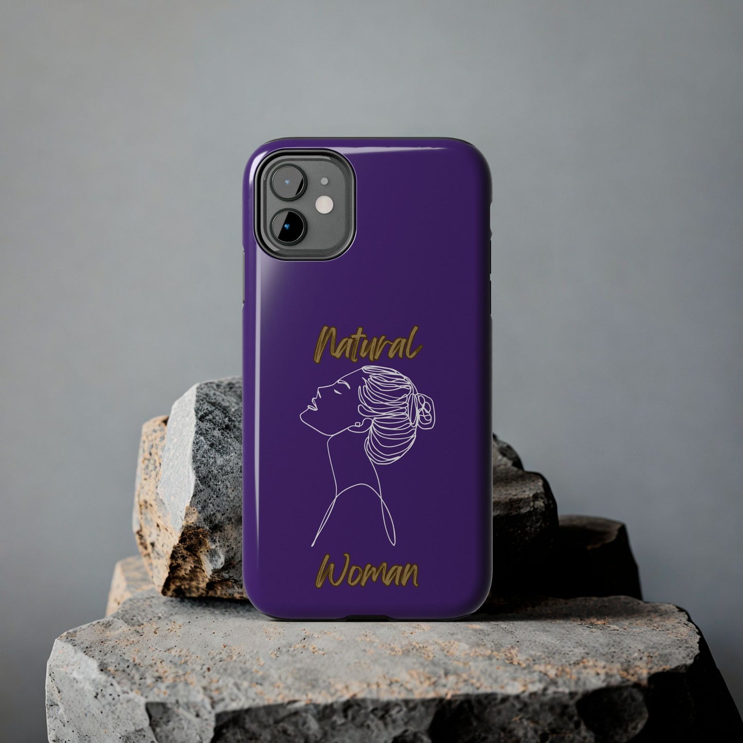 Natural Woman Wet Bun (WL) Tough Phone Cases PURPLE