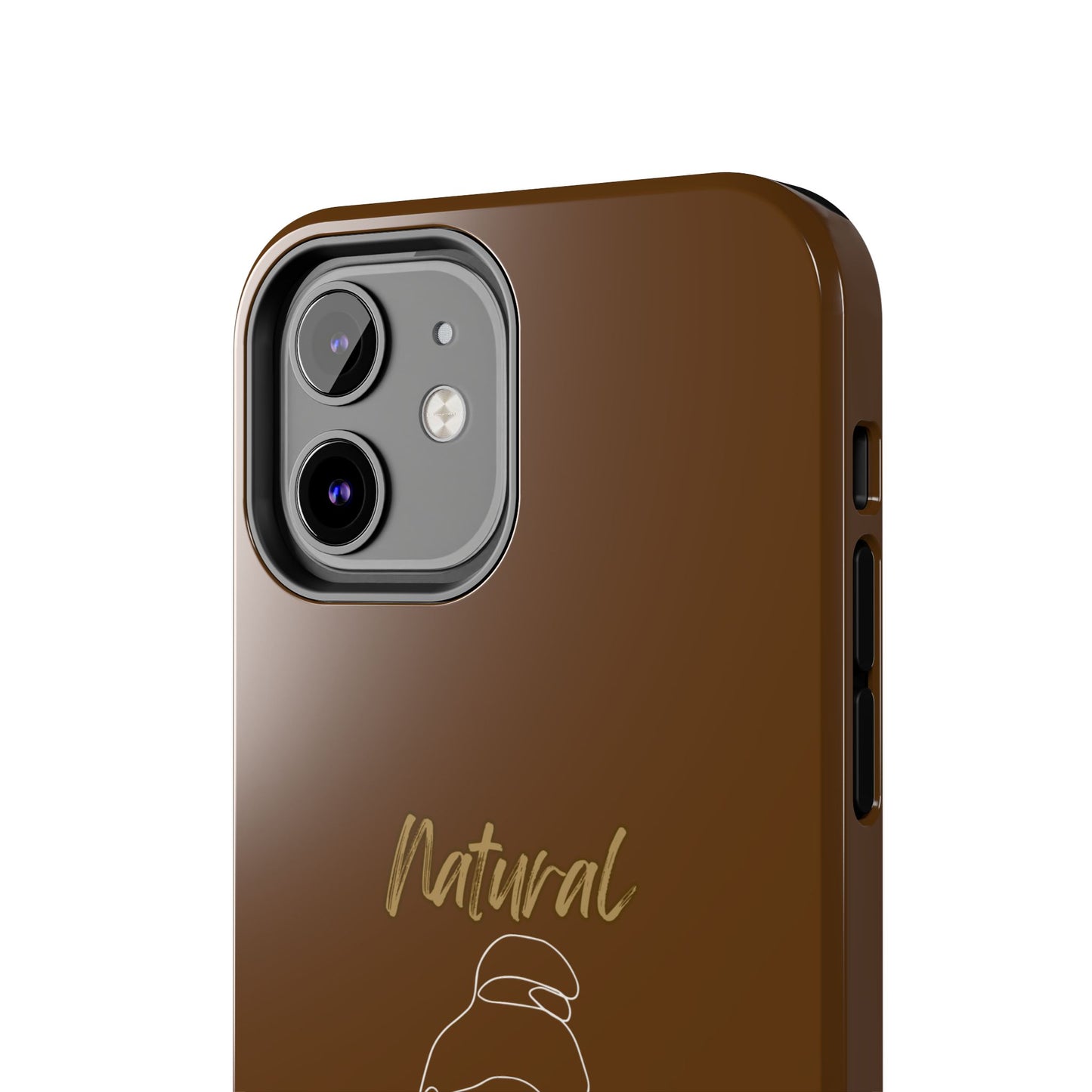 Natural Woman Sassy Bun (WL) Tough Phone Cases BROWN