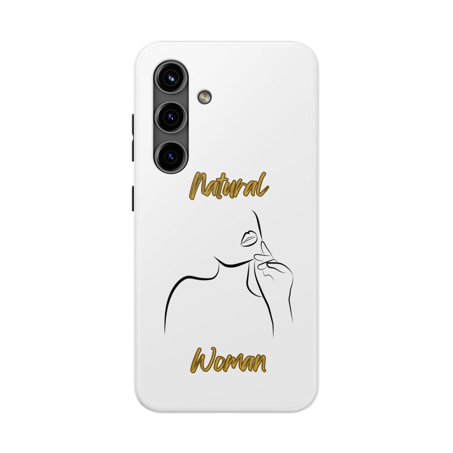 Natural Woman Chin Up (BL)Tough Phone Cases WHITE
