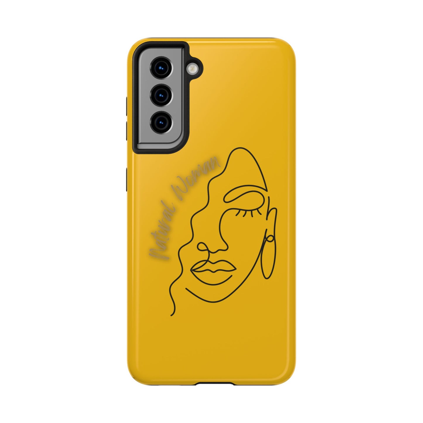 Natural Woman Half Face (BL)Tough Phone Case YELLOW