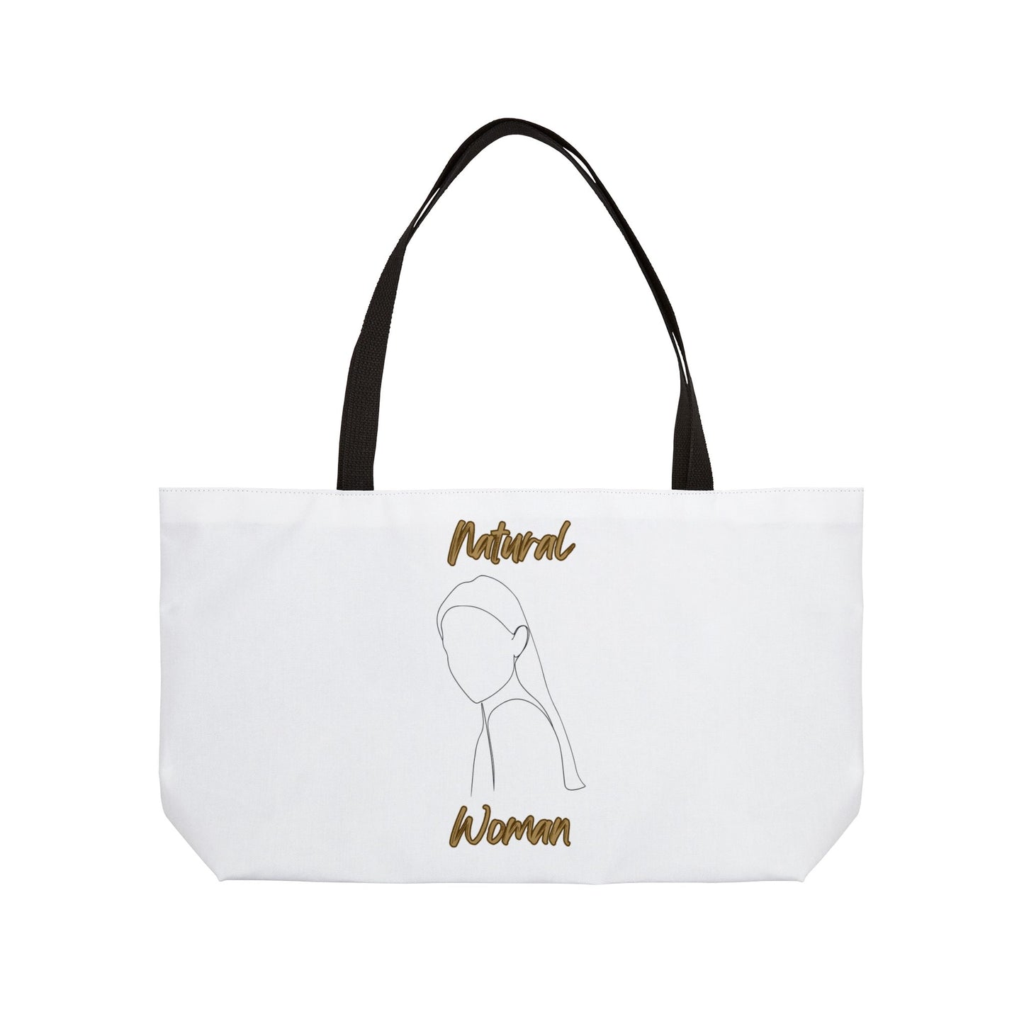 Natural Woman Tilted Look (BL) Weekender Tote Bag WHITE