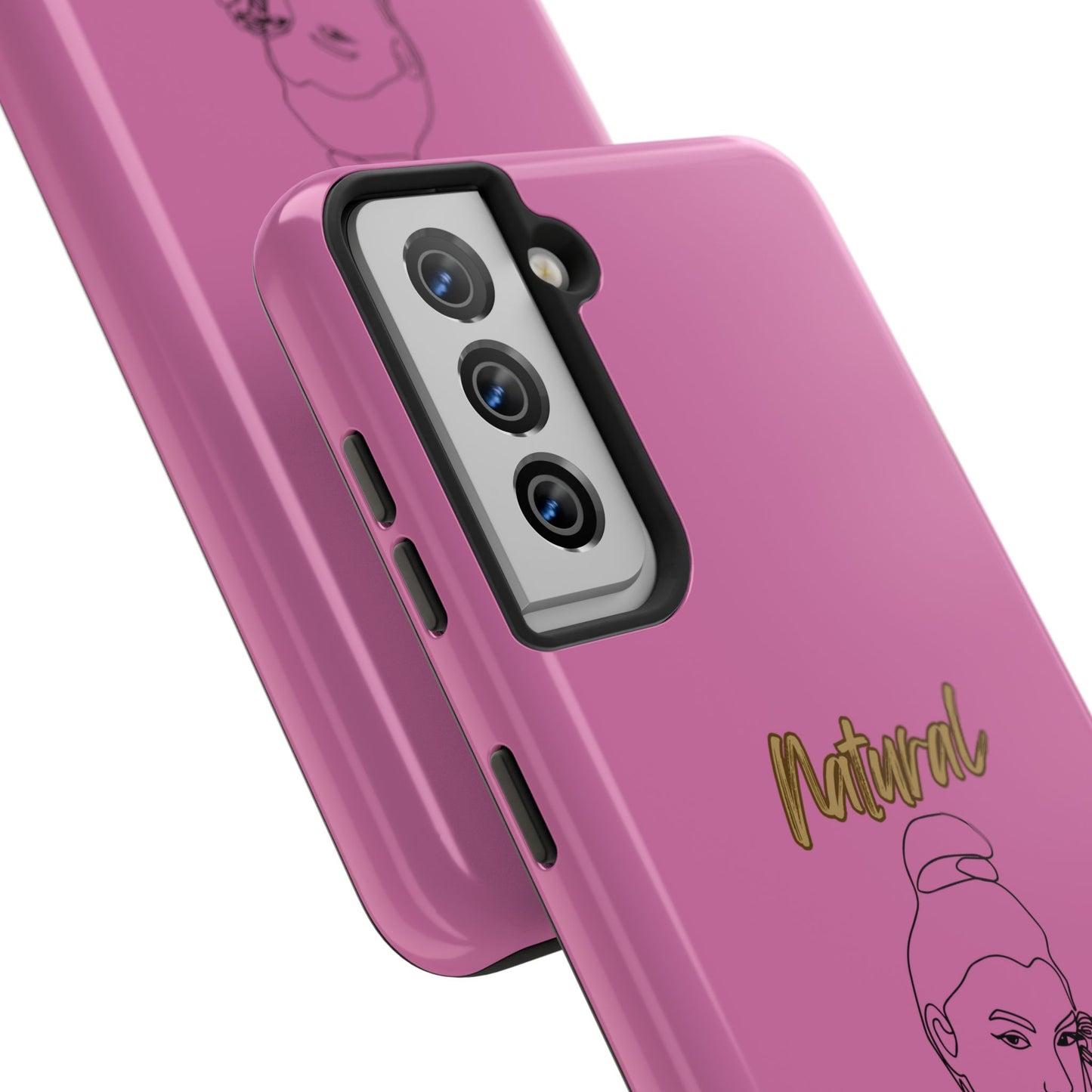 Natural Woman Sassy Bun (BL) Tough Phone Cases LIGHT PINK
