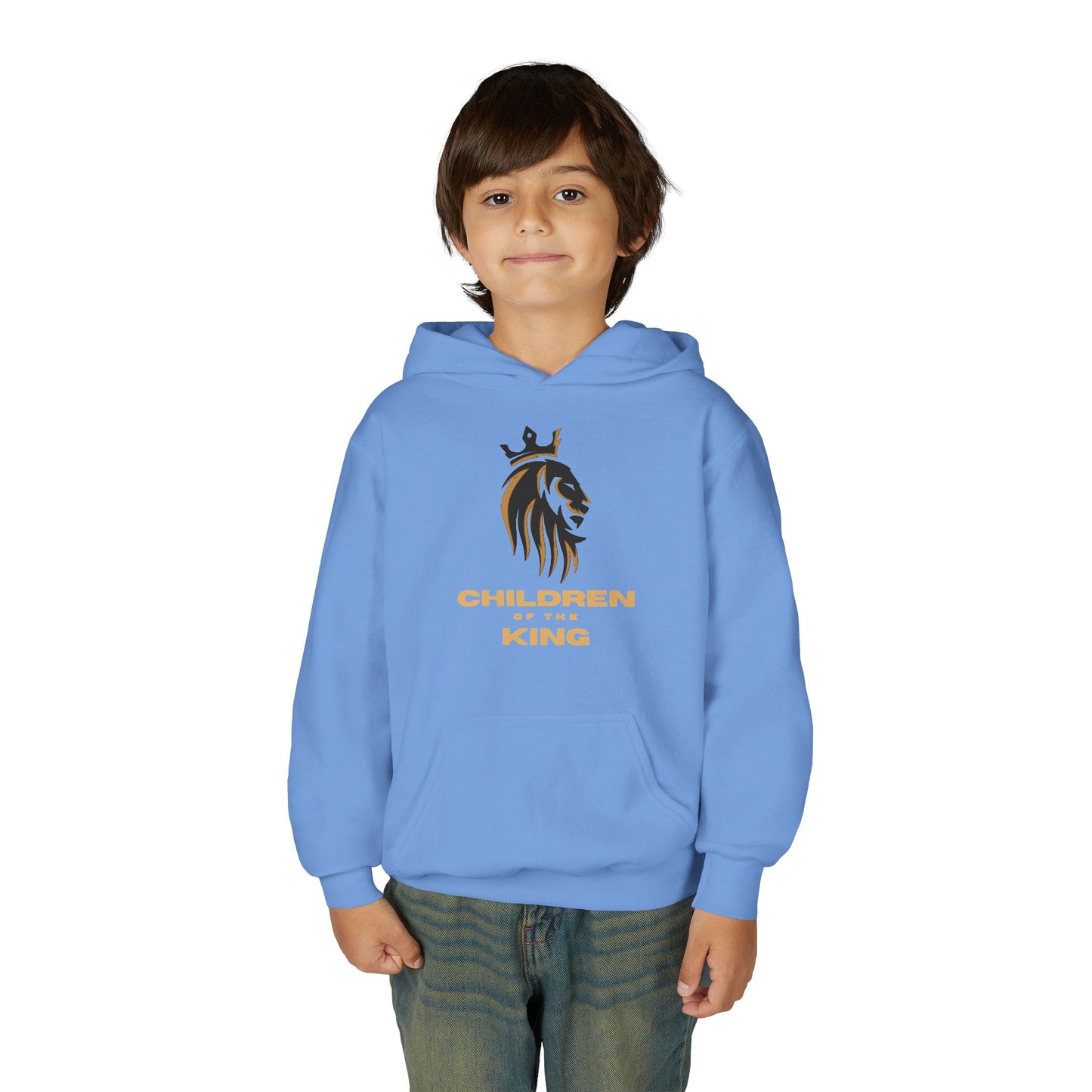 "Children of the King" Hoodie - BLACK Lion Design with Isaiah 54:13