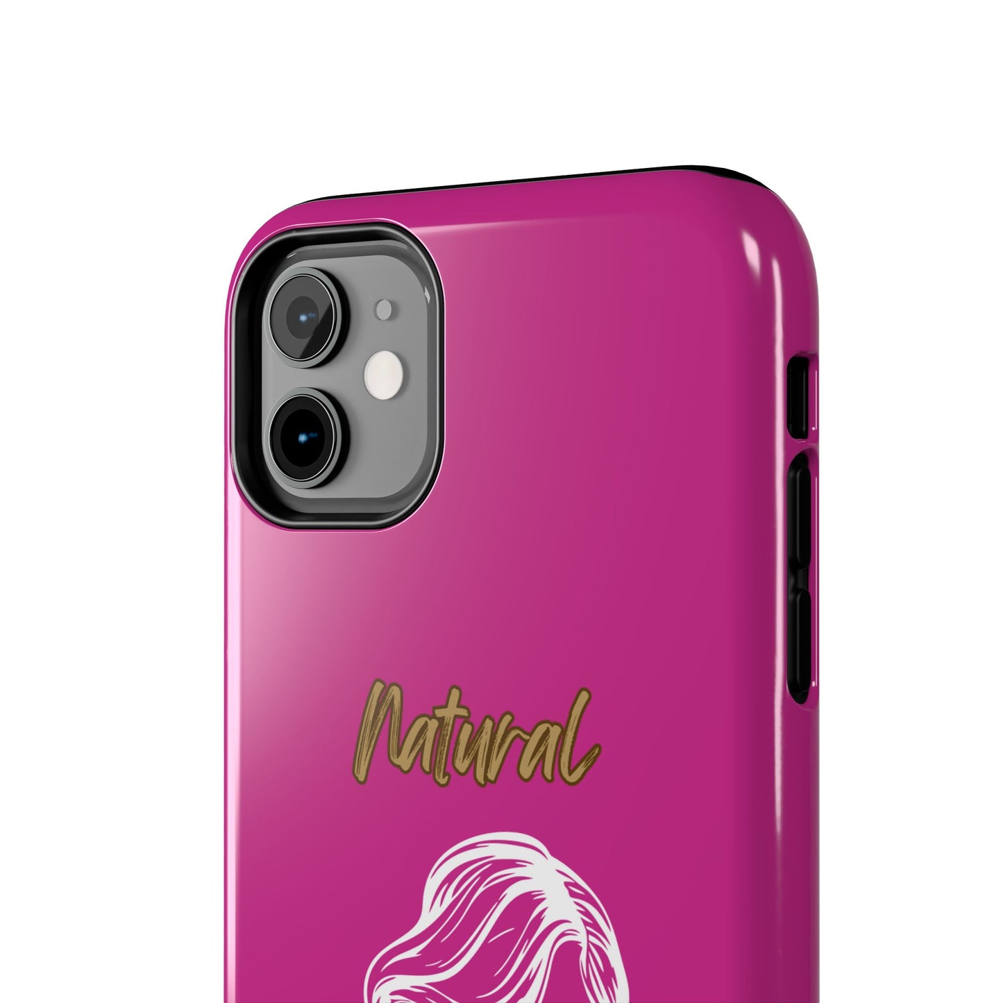 Natural Woman Long Curl (WL)Tough Phone Cases PINK