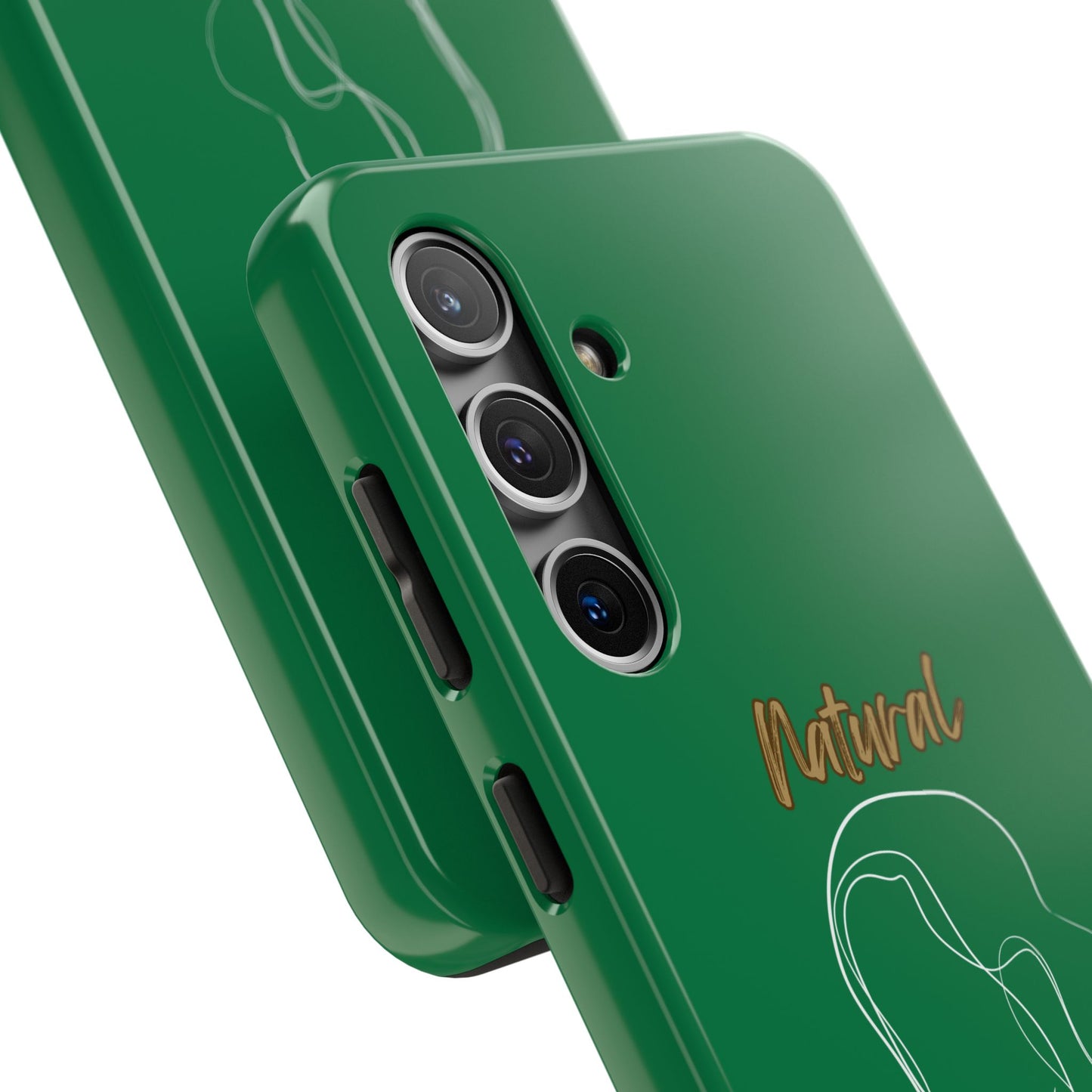 Natural Woman Hanging Hair (WL) Tough Phone Cases DARK GREEN