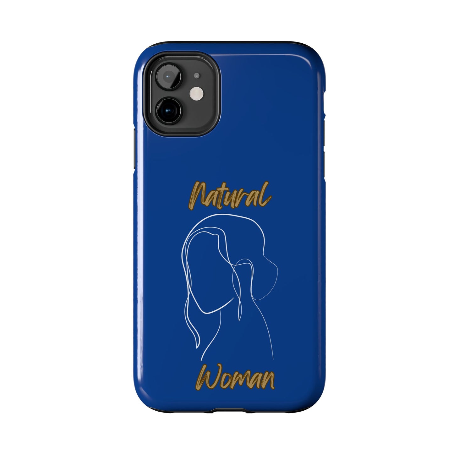 Natural Woman Hanging Hair (WL) Tough Phone Cases DARK BLUE