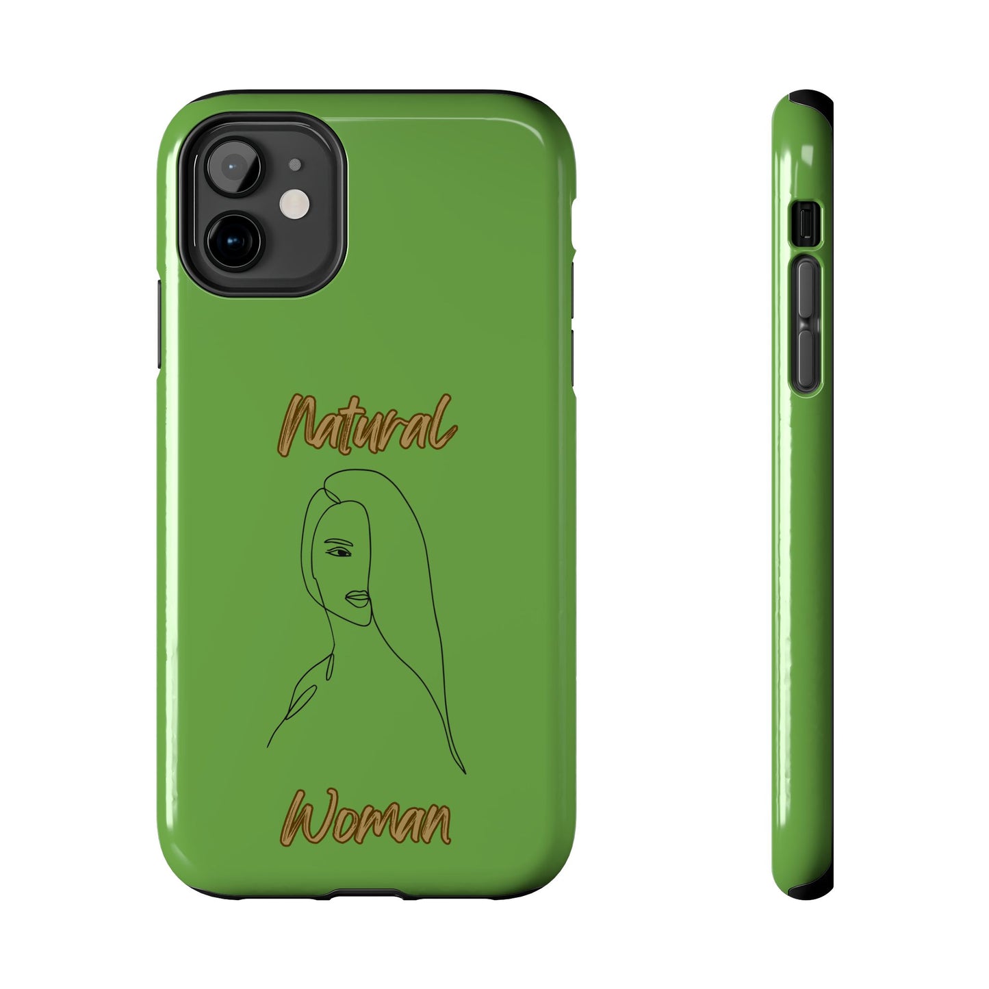 Natural Woman Covered Eye (BL)Tough Phone Cases GREEN