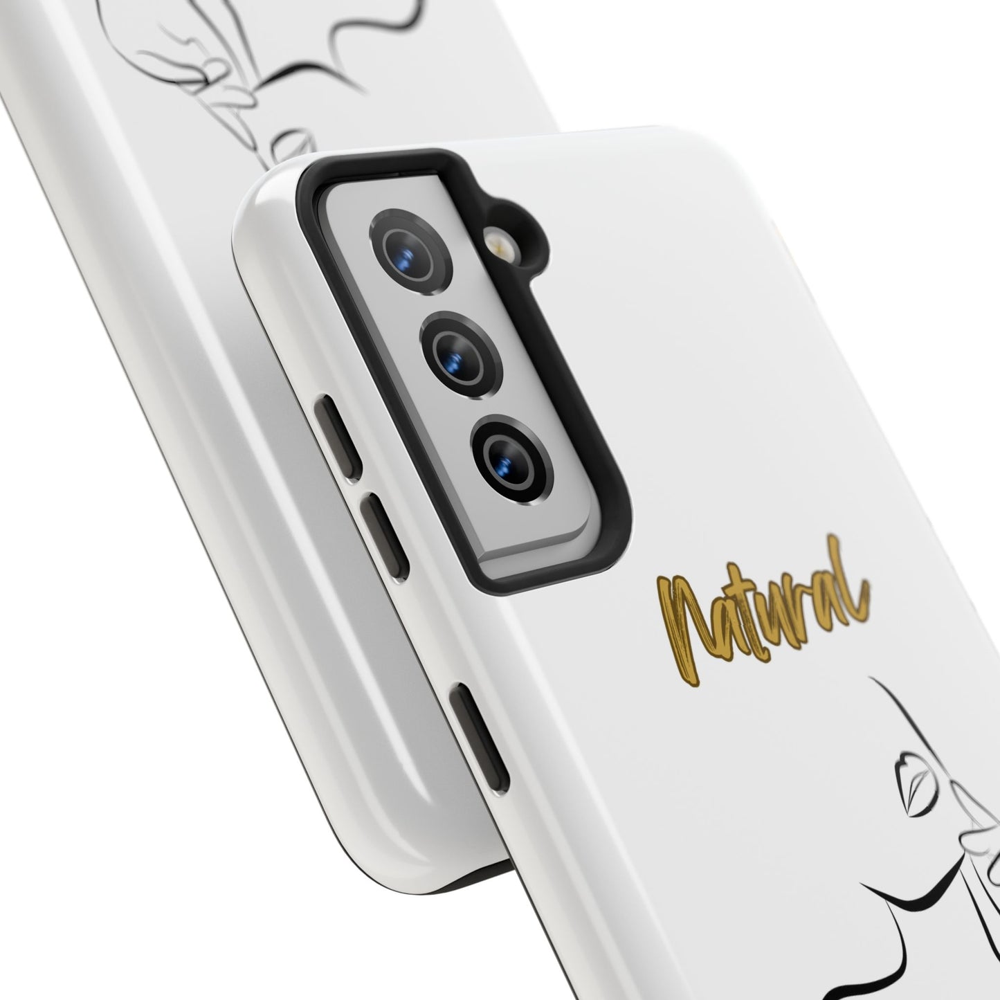 Natural Woman Chin Up (BL)Tough Phone Cases WHITE