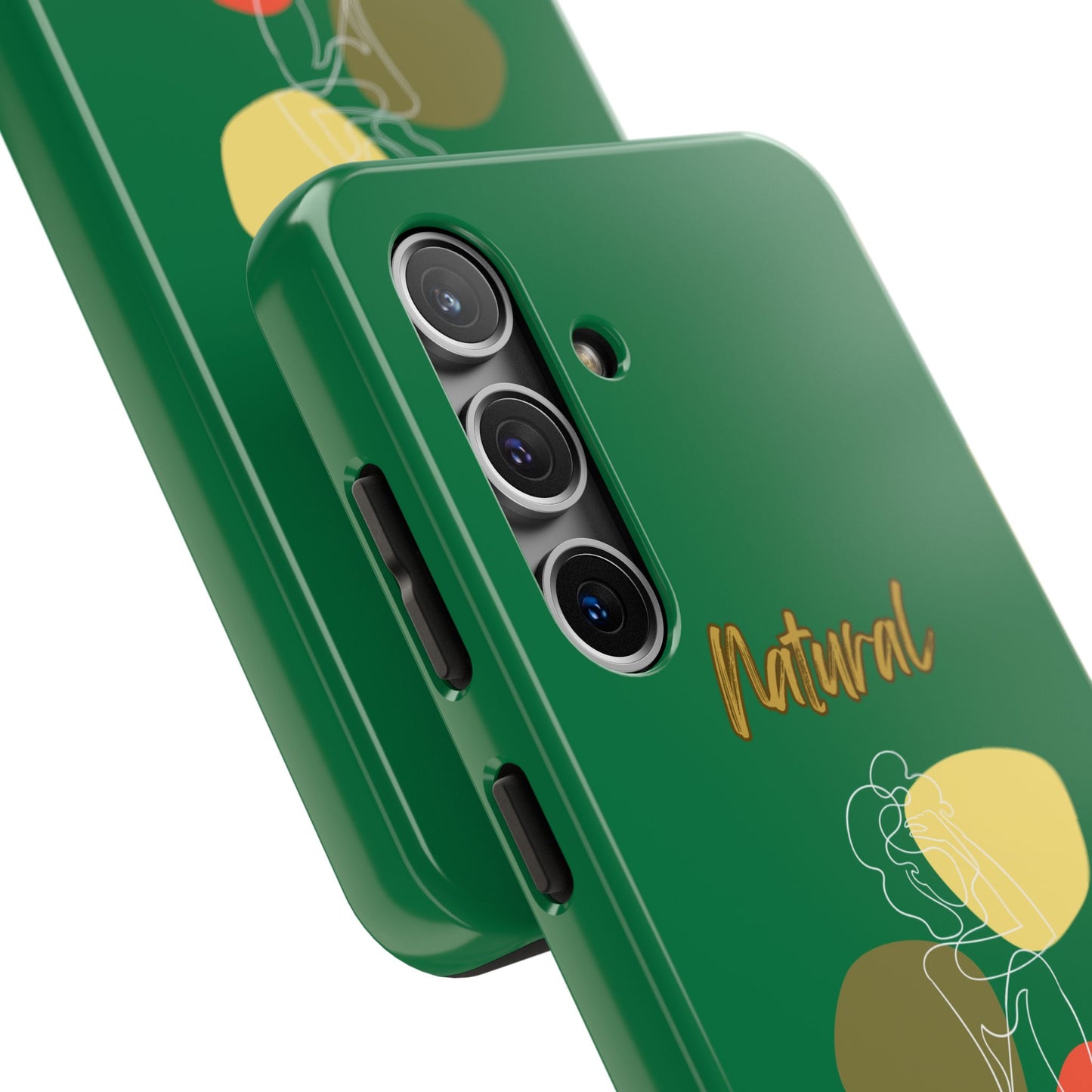 Natural Woman Colorful Pose (WL)Tough Phone Cases DARK GREEN