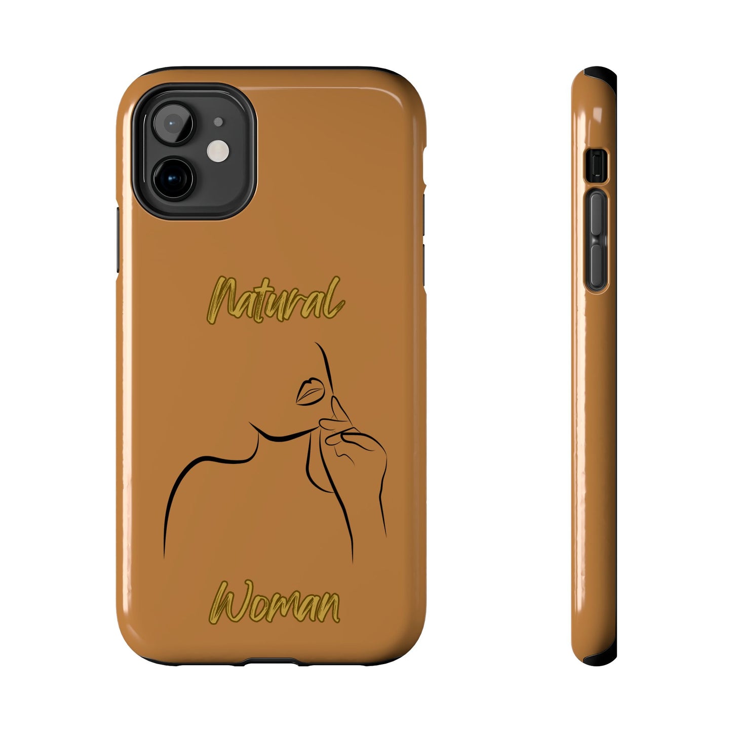 Natural Woman Chin Up (BL)Tough Phone Cases LIGHT BROWN