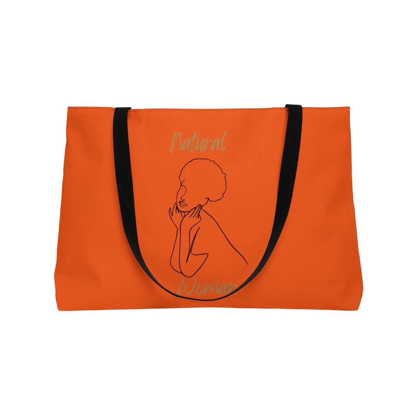 Natural Woman Cute Afro (BL) Weekender Tote Bag ORANGE