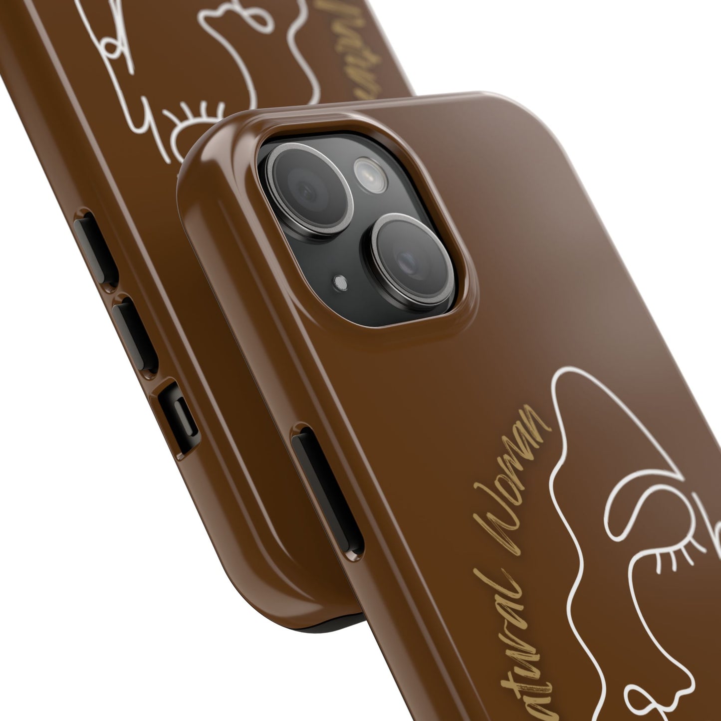 Natural Woman Half Face (WL)Tough Phone Case BROWN