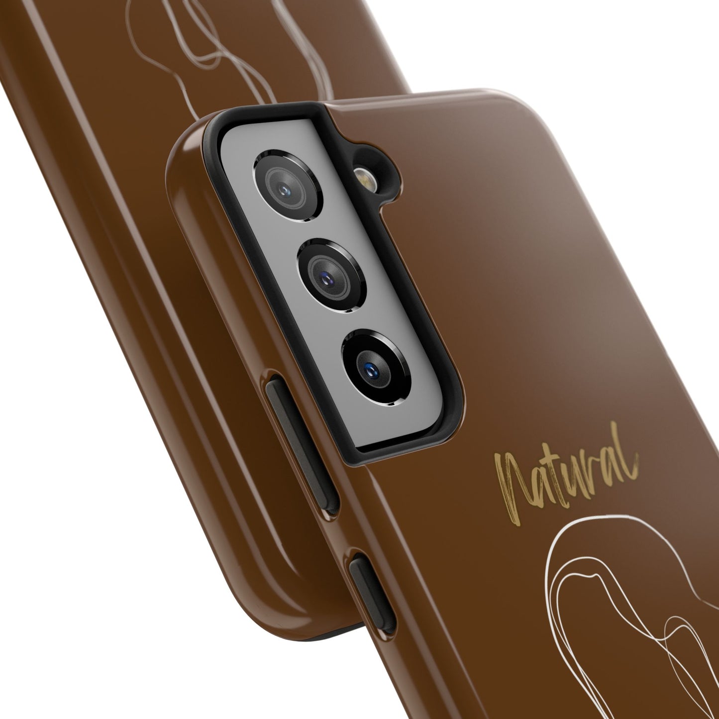 Natural Woman Hanging Hair (WL) Tough Phone Cases BROWN