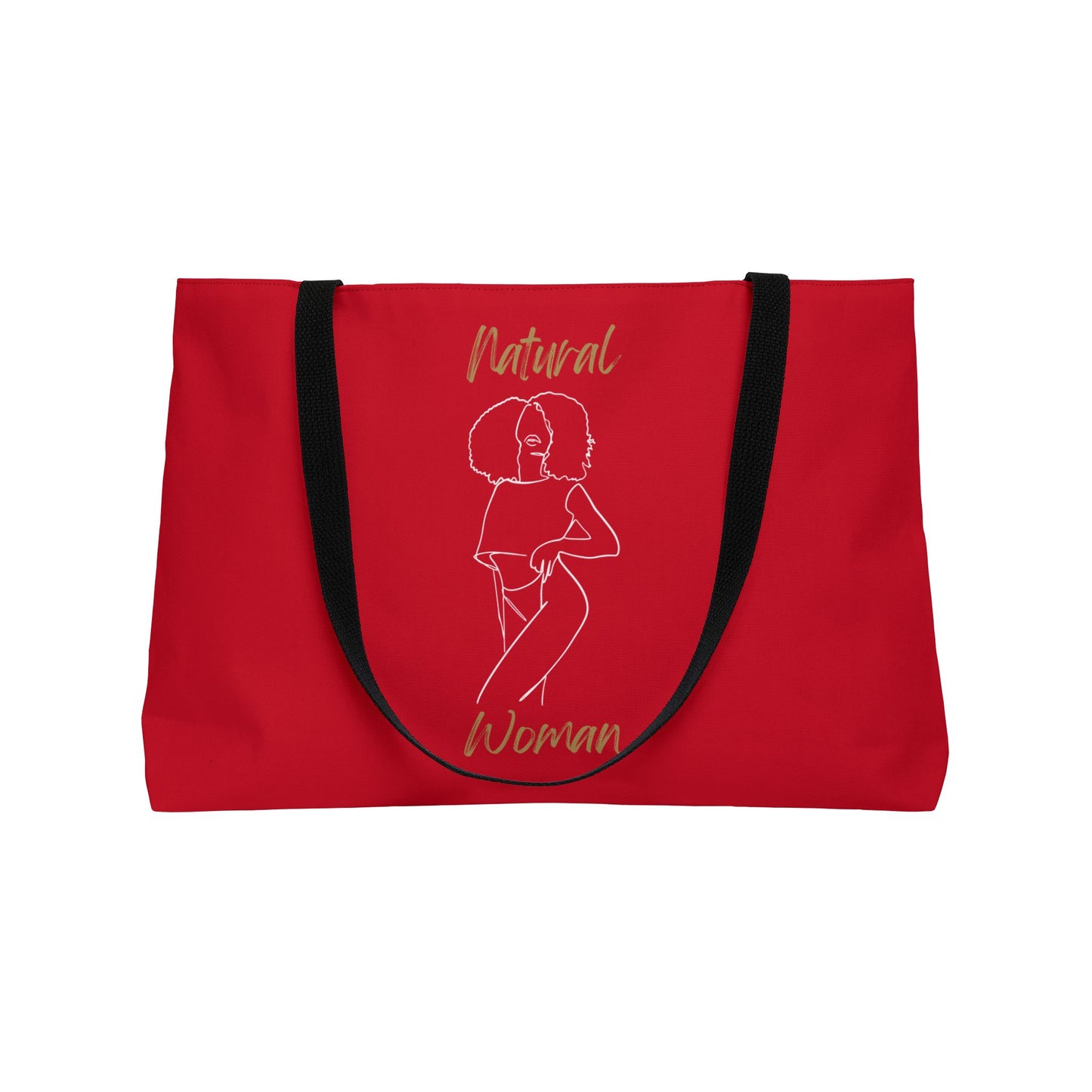 Natural Woman Pose (BL) Weekender Tote Bag DARK RED