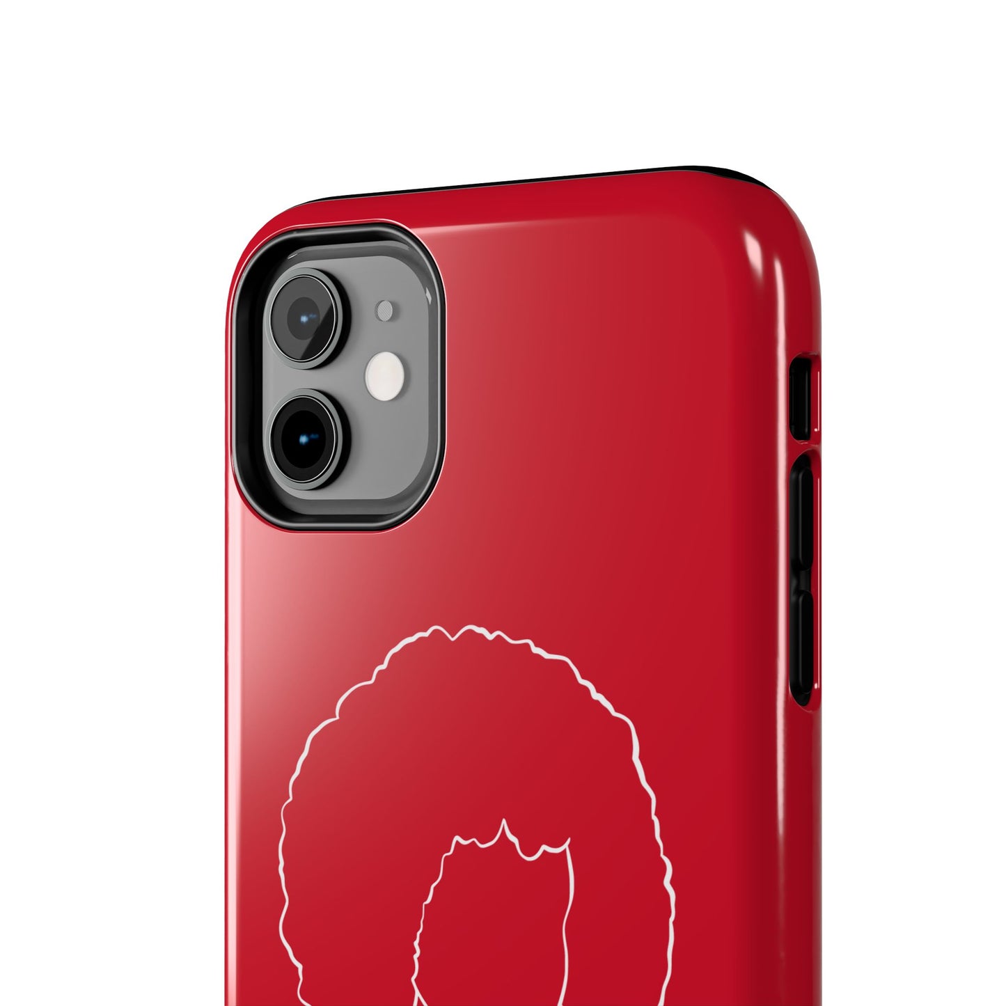 Natural Woman Afro (WL) Tough Phone Case DARK RED