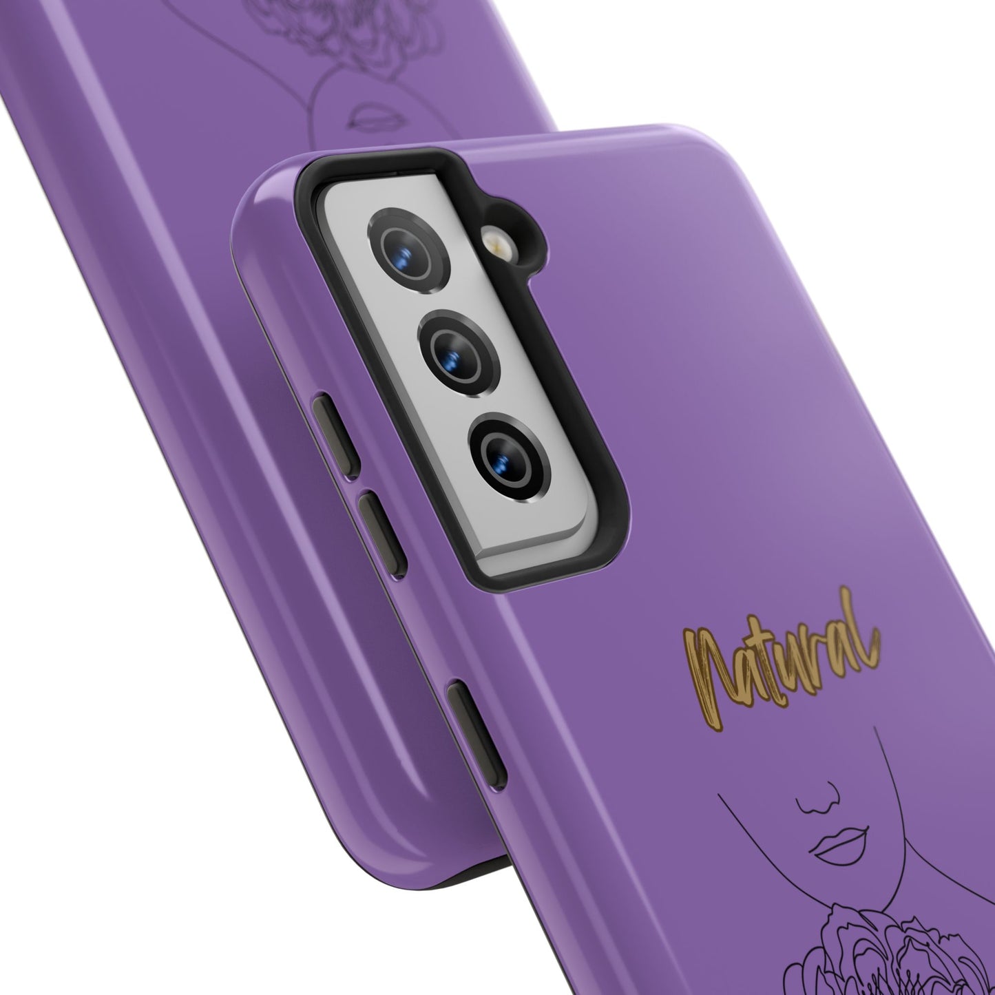 Natural Woman Kissed Flower (BL)Tough Phone Cases LIGHT PURPLE